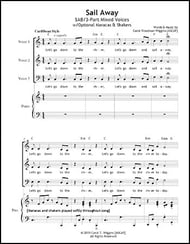 Sail Away SAB choral sheet music cover Thumbnail